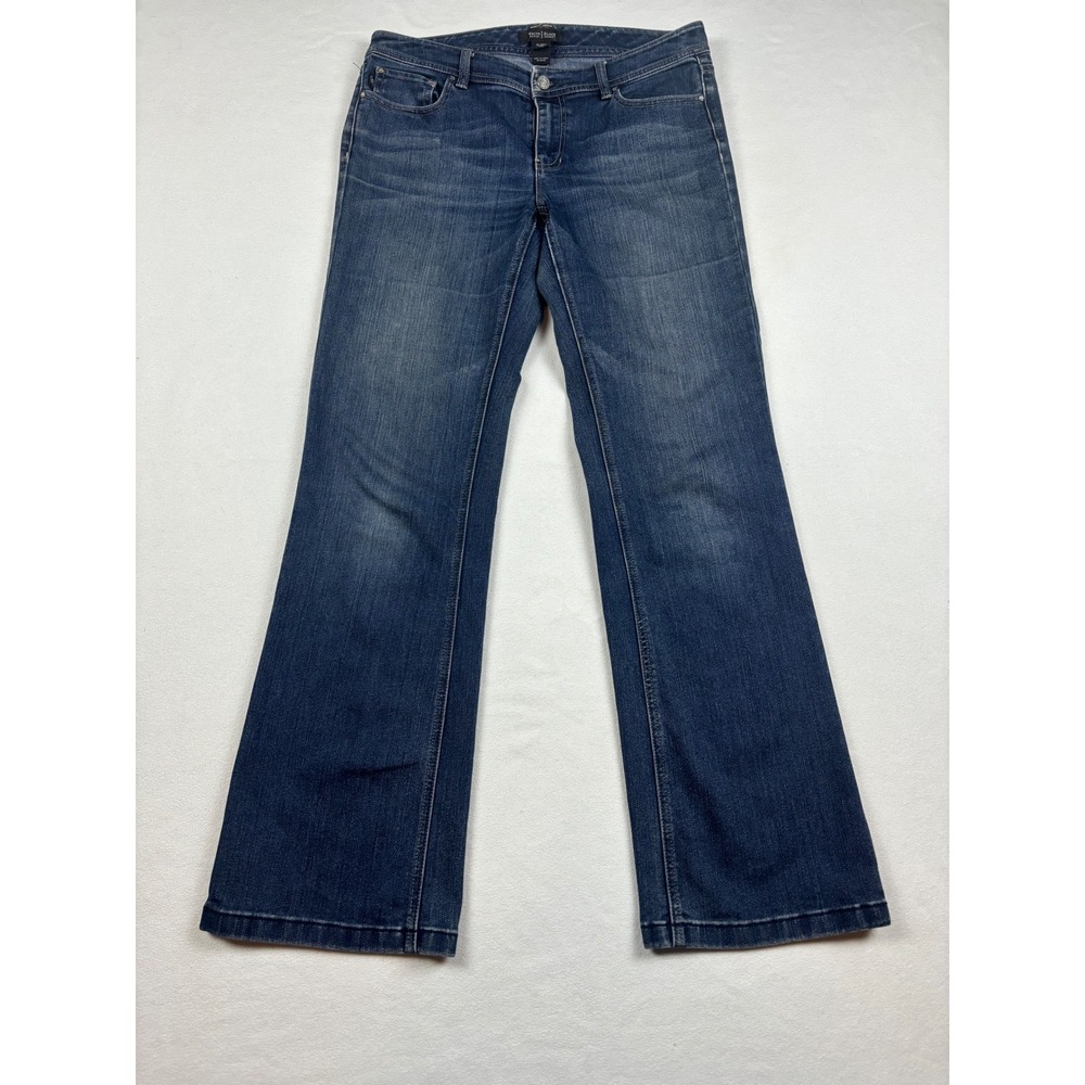 White House Black Market Blanc Bootcut Jeans Medium Wash Denim Size 10R Womens